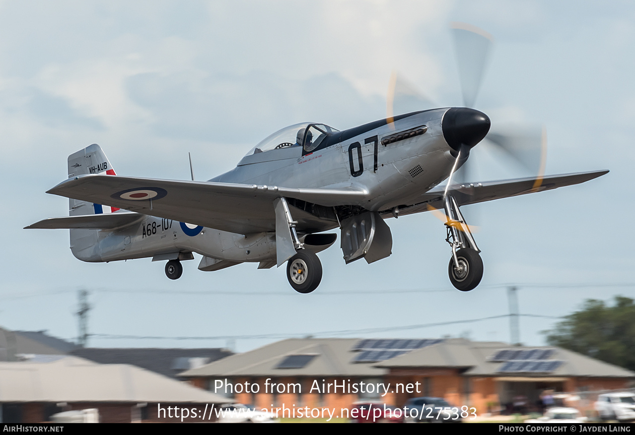 Aircraft Photo of VH-AUB / A68-107 | Commonwealth CA-18 Mustang 21 (P-51D) | Australia - Air Force | AirHistory.net #275383