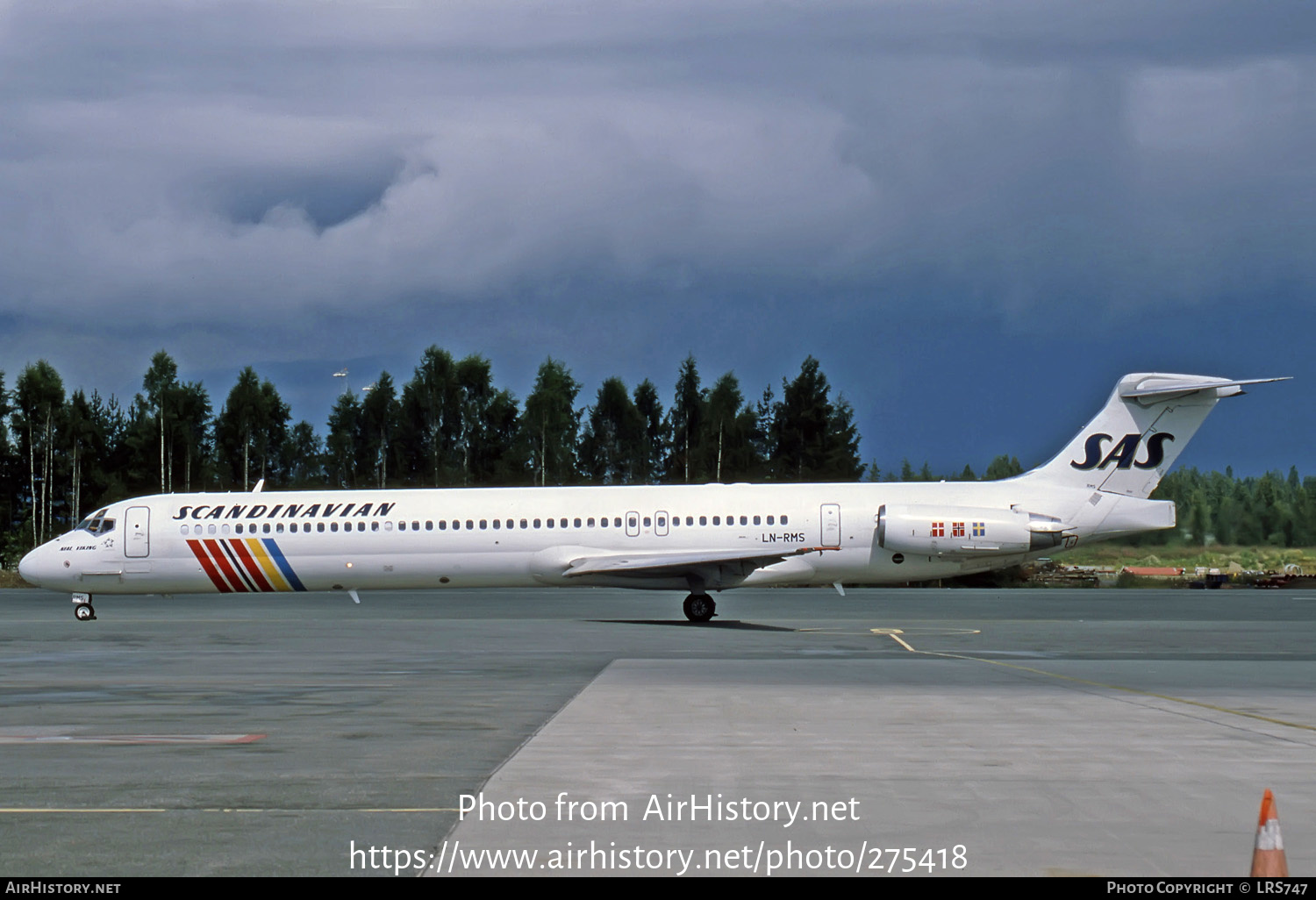 Aircraft Photo of LN-RMS | McDonnell Douglas MD-81 (DC-9-81) | Scandinavian Airlines - SAS | AirHistory.net #275418