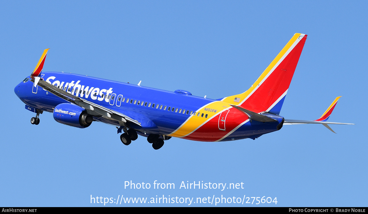 Aircraft Photo of N8508W | Boeing 737-800 | Southwest Airlines | AirHistory.net #275604