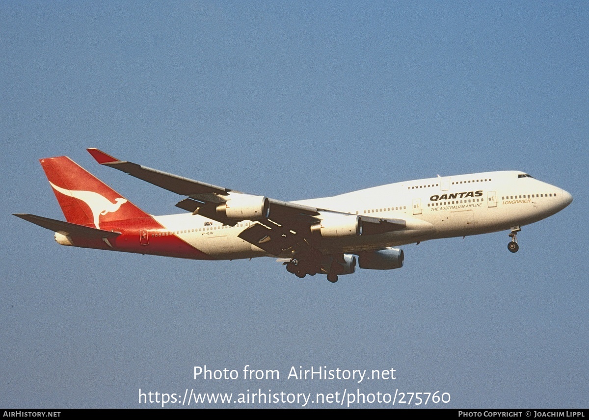 Aircraft Photo of VH-OJG | Boeing 747-438 | Qantas | AirHistory.net #275760