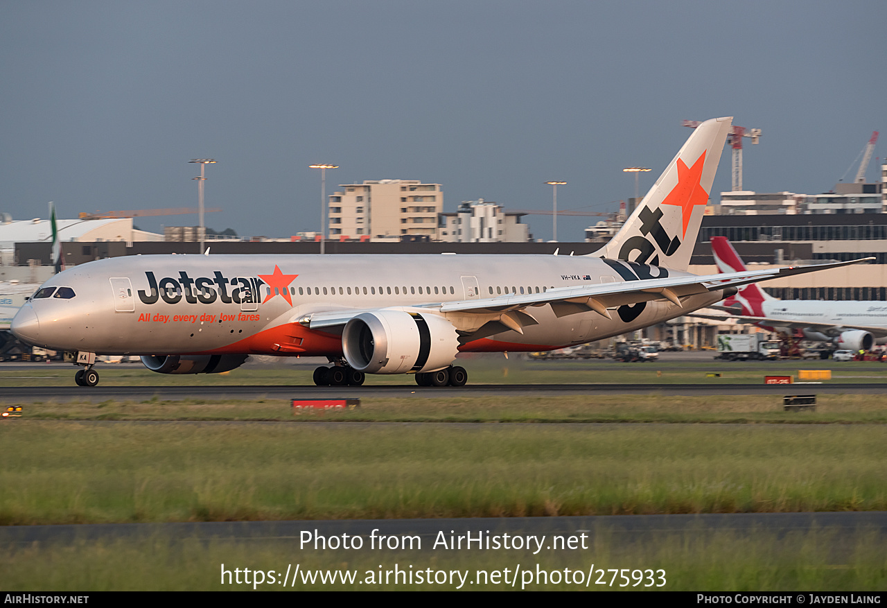 Aircraft Photo of VH-VKA | Boeing 787-8 Dreamliner | Jetstar Airways | AirHistory.net #275933