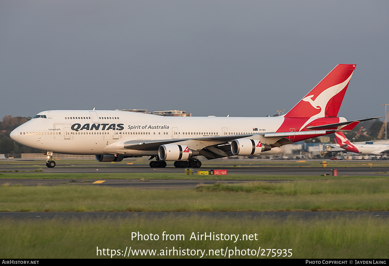 Aircraft Photo of VH-OEG | Boeing 747-438/ER | Qantas | AirHistory.net #275935