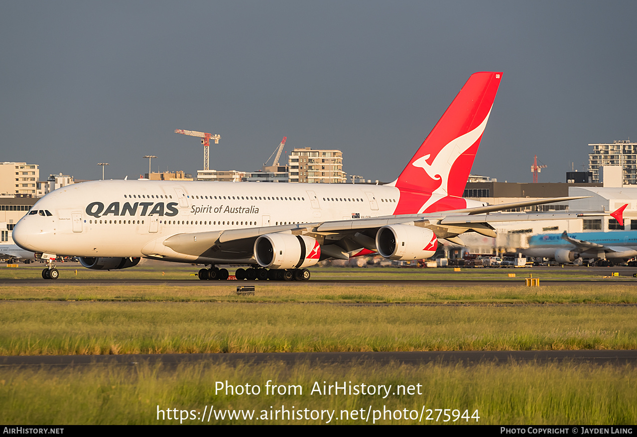 Aircraft Photo of VH-OQB | Airbus A380-842 | Qantas | AirHistory.net #275944