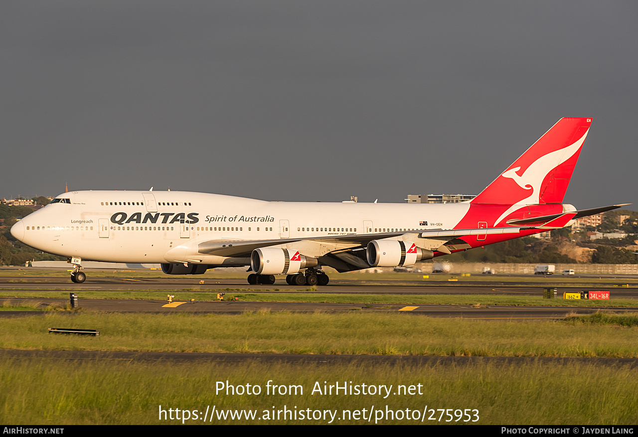 Aircraft Photo of VH-OEH | Boeing 747-438/ER | Qantas | AirHistory.net #275953