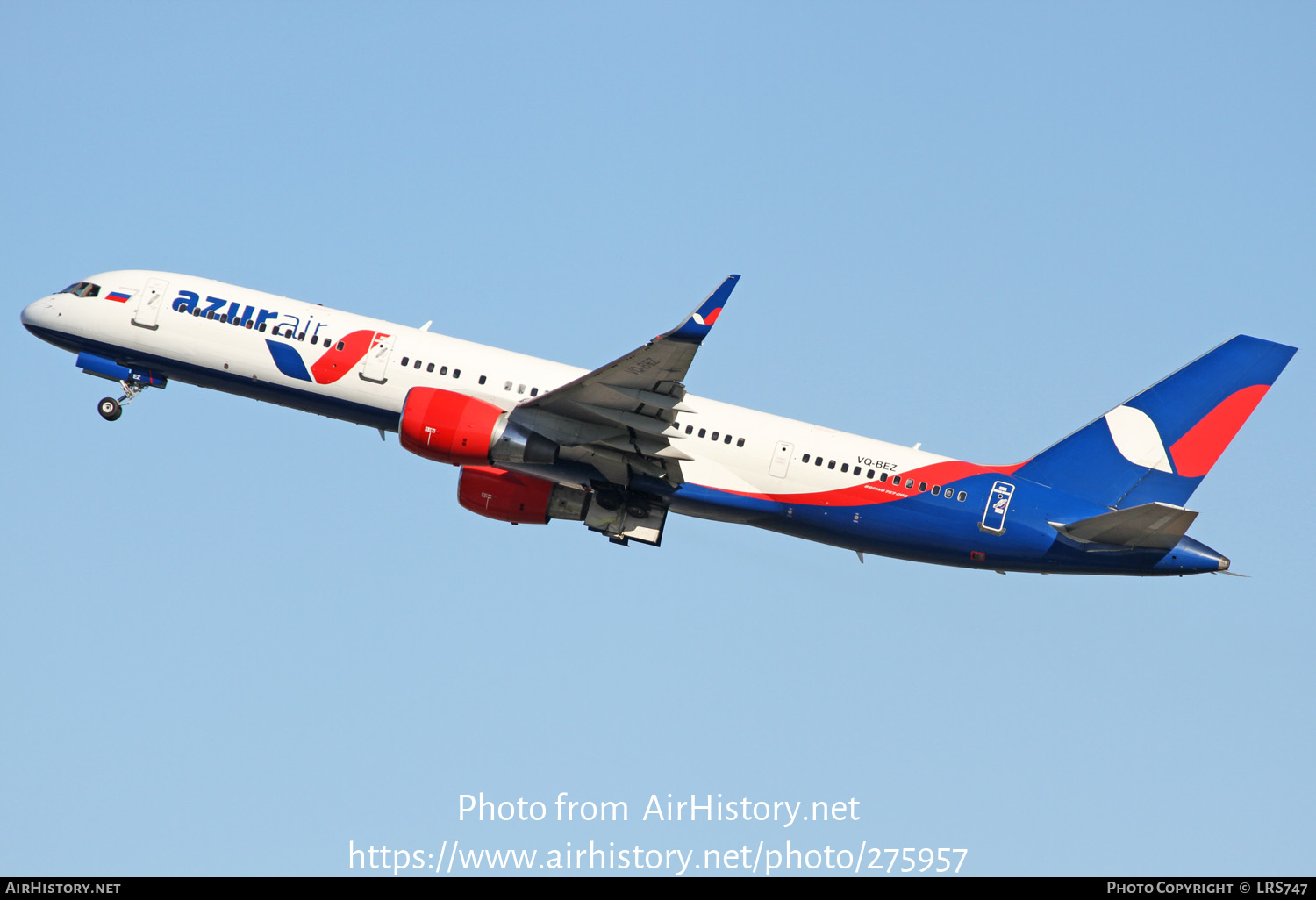 Aircraft Photo of VQ-BEZ | Boeing 757-2Q8 | Azur Air | AirHistory.net #275957