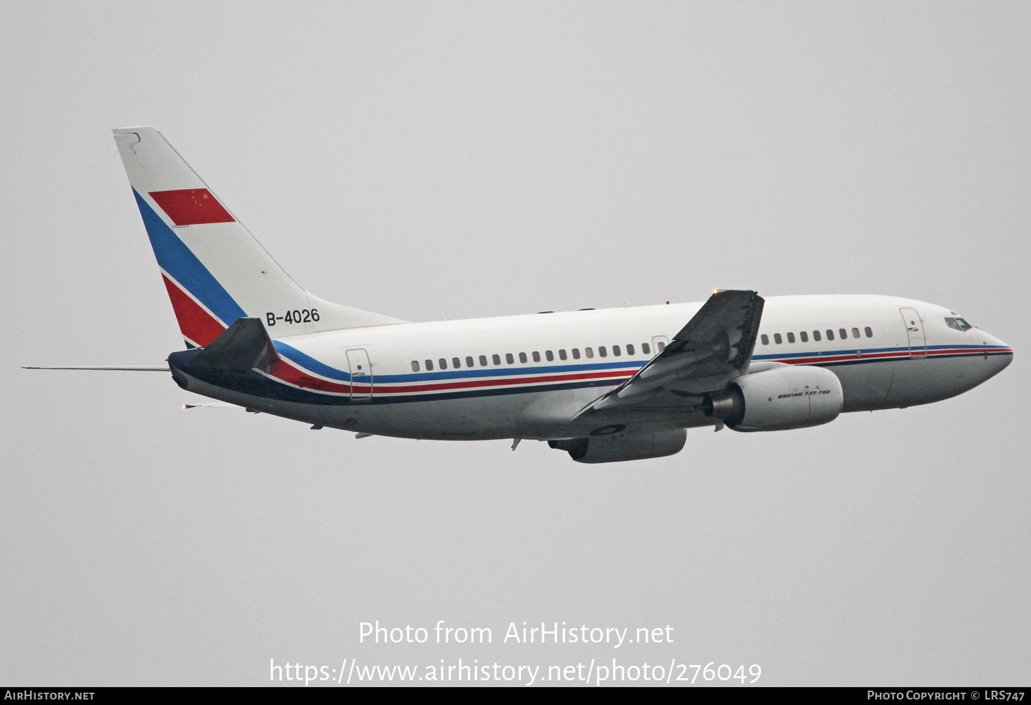 Aircraft Photo Of B-4026 | Boeing 737-76D | China Goverment ...