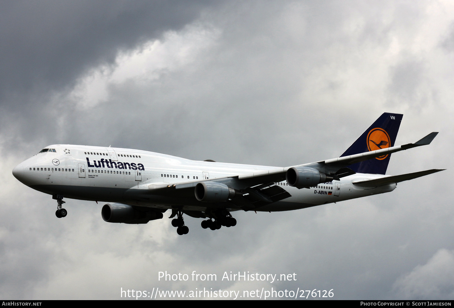 Aircraft Photo of D-ABVN | Boeing 747-430 | Lufthansa | AirHistory.net #276126