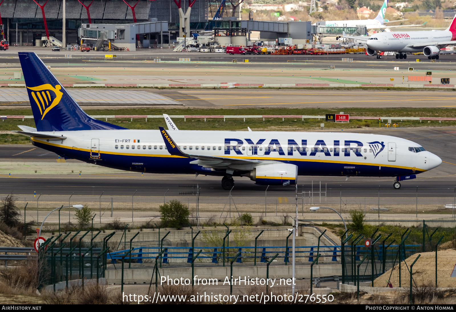 Aircraft Photo of EI-FRT | Boeing 737-8AS | Ryanair | AirHistory.net #276550