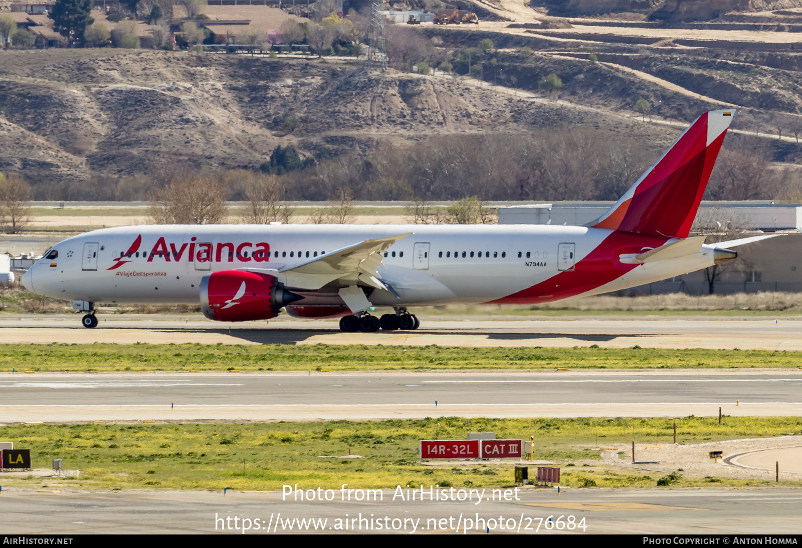 Aircraft Photo of N794AV | Boeing 787-8 Dreamliner | Avianca | AirHistory.net #276684