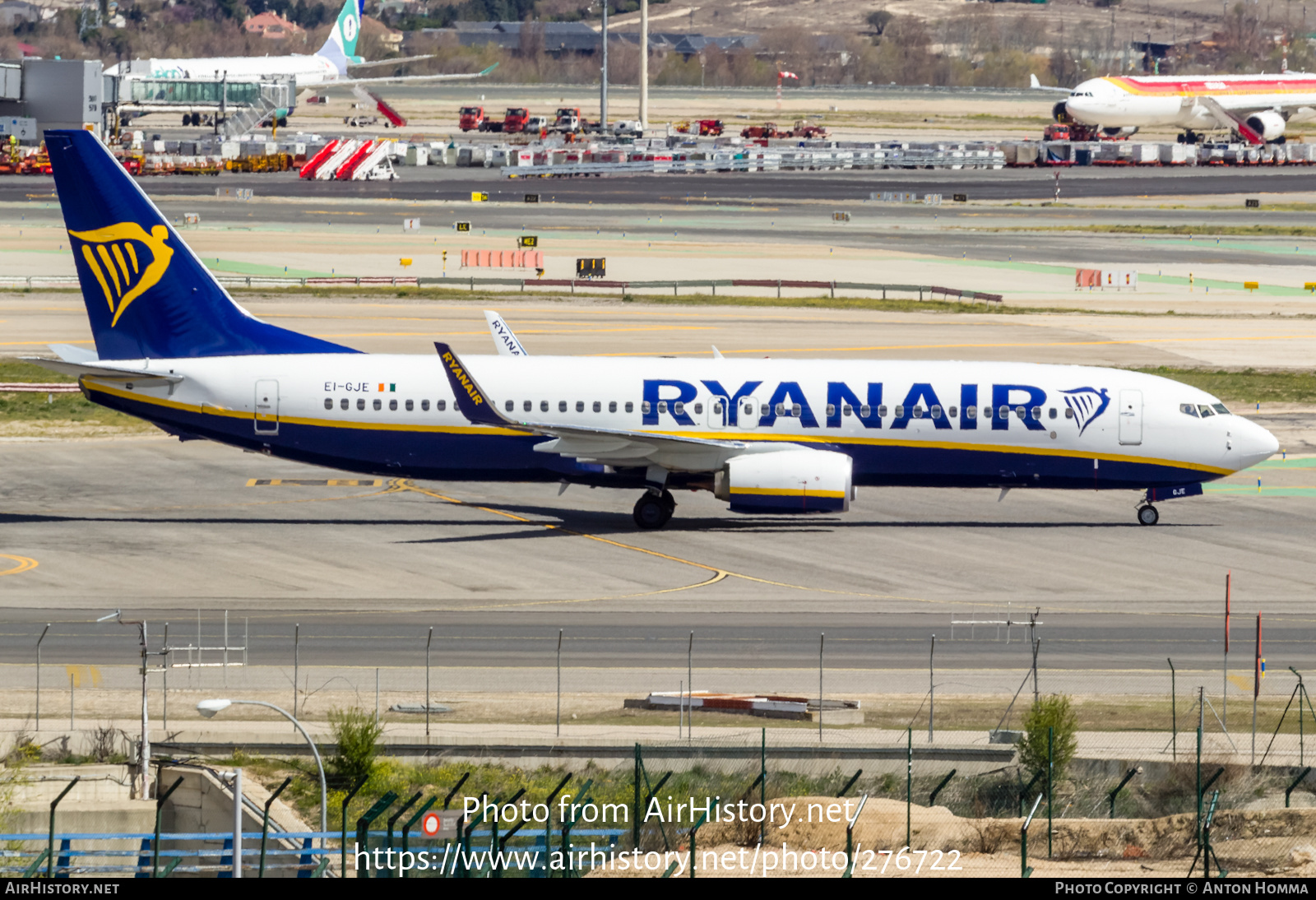 Aircraft Photo of EI-GJE | Boeing 737-800 | Ryanair | AirHistory.net #276722