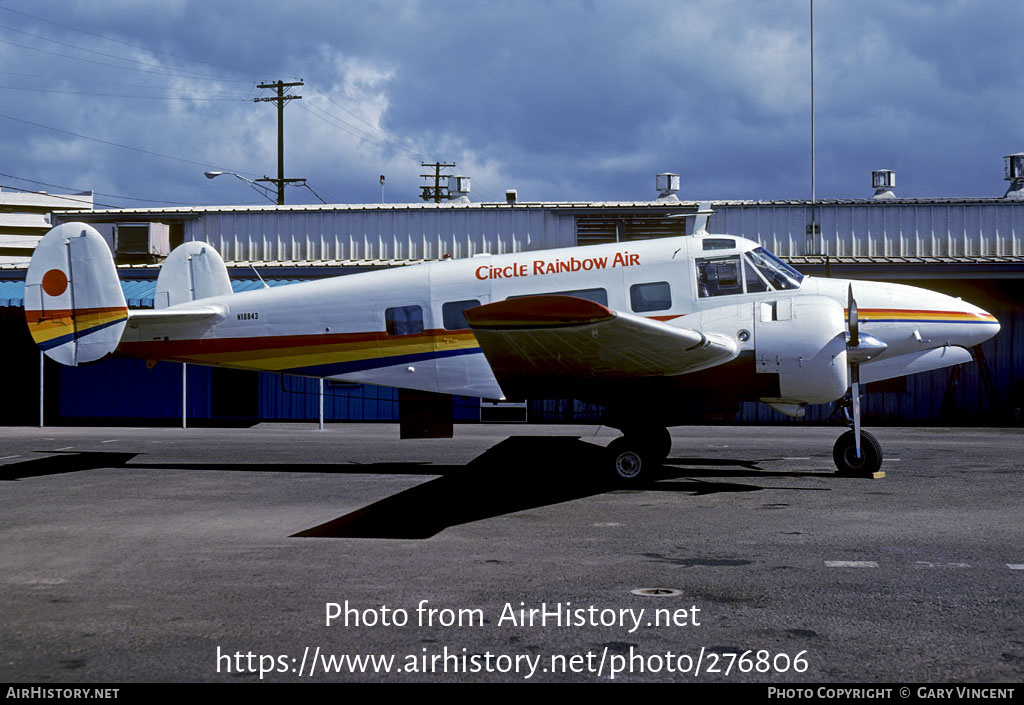 Aircraft Photo of N18843 | Beech H18 Tri-Gear | Circle Rainbow Air | AirHistory.net #276806