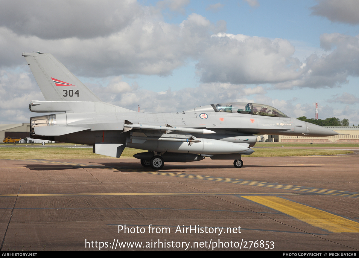 Aircraft Photo of 304 | General Dynamics F-16BM Fighting Falcon | Norway - Air Force | AirHistory.net #276853