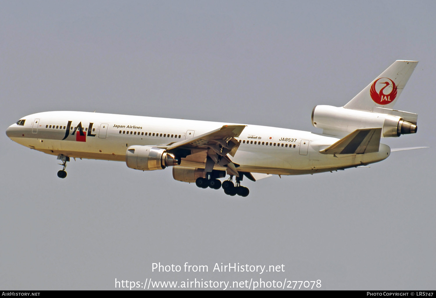 Aircraft Photo of JA8537 | McDonnell Douglas DC-10-40 | Japan Airlines - JAL | AirHistory.net #277078