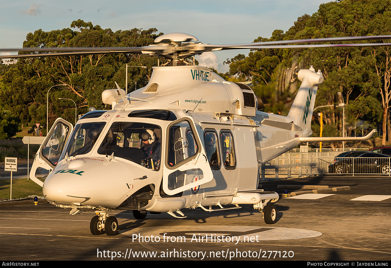 Aircraft Photo of VH-TJE | Leonardo AW-139 | Toll Helicopters | AirHistory.net #277120