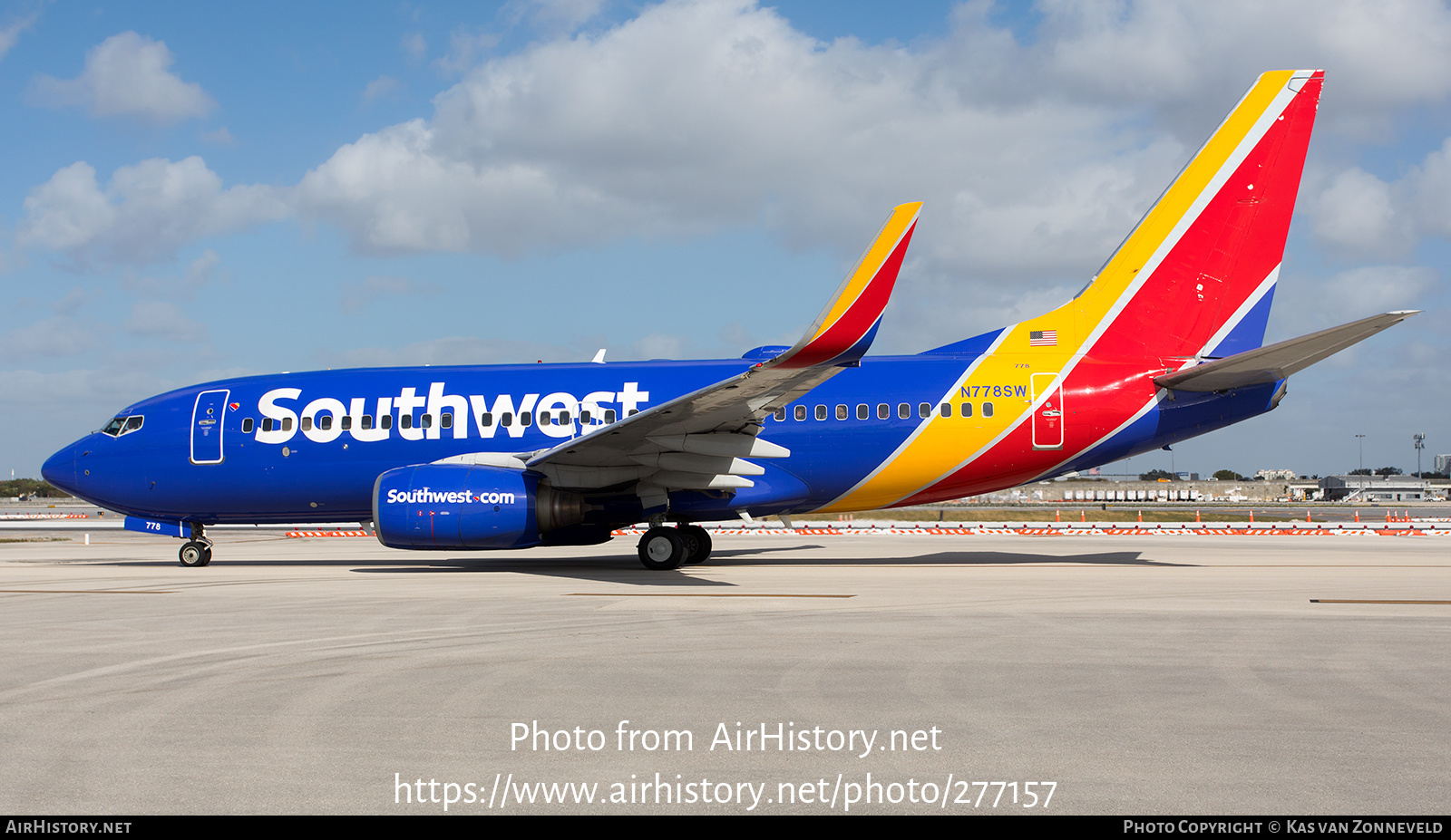 Aircraft Photo of N778SW | Boeing 737-7H4 | Southwest Airlines | AirHistory.net #277157