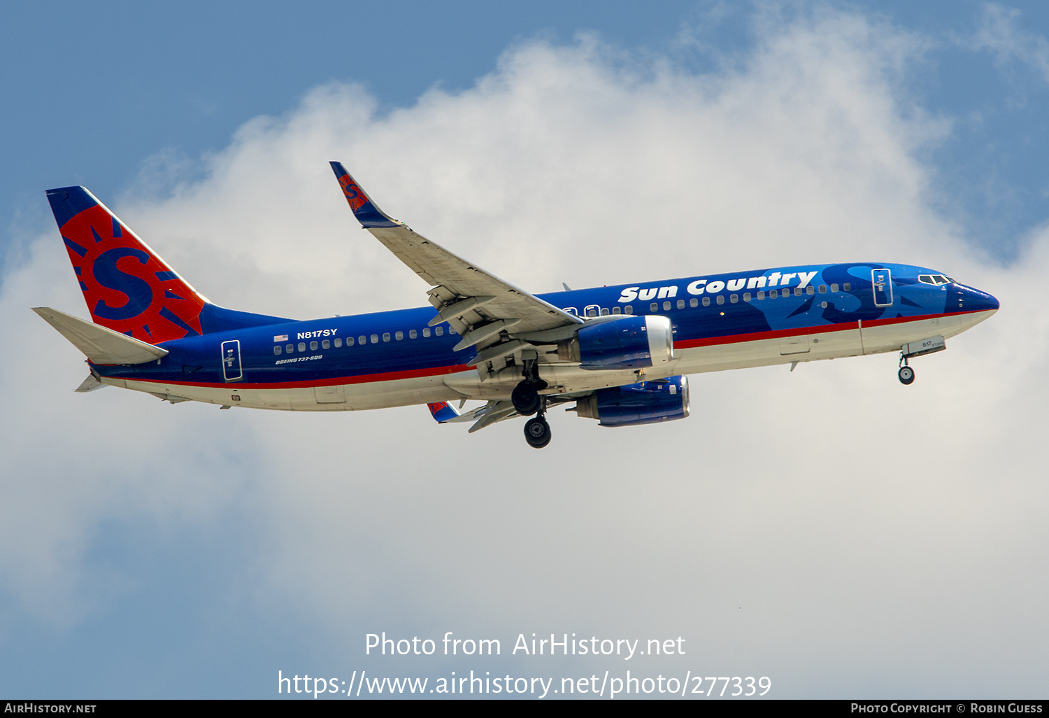 Aircraft Photo of N817SY | Boeing 737-8K2 | Sun Country Airlines | AirHistory.net #277339