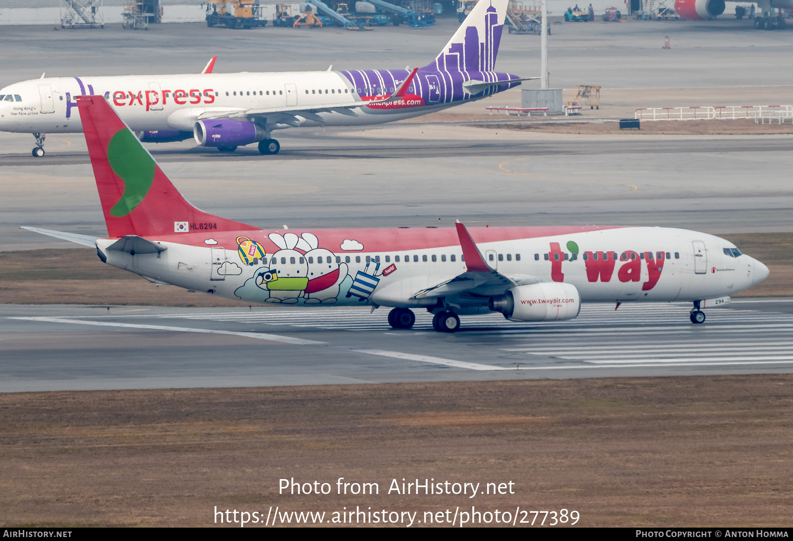 Aircraft Photo of HL8294 | Boeing 737-8BK | T'way Air | AirHistory.net #277389