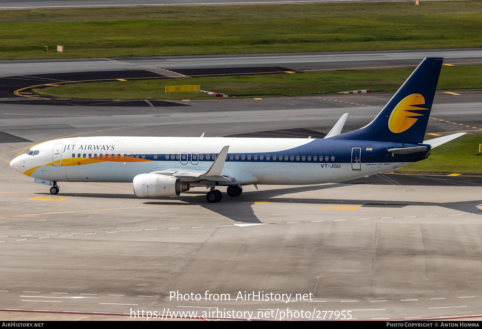 Aircraft Photo of VT-JGU | Boeing 737-85R | Jet Airways | AirHistory.net #277955