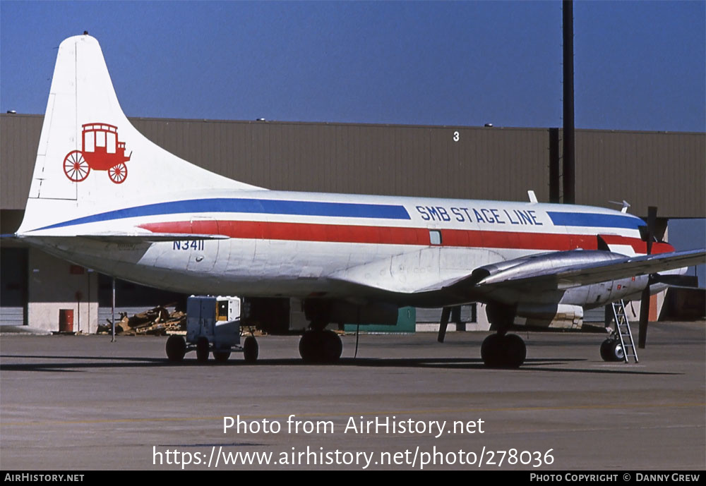 Aircraft Photo of N3411 | Convair 640/F | SMB Stage Line | AirHistory.net #278036