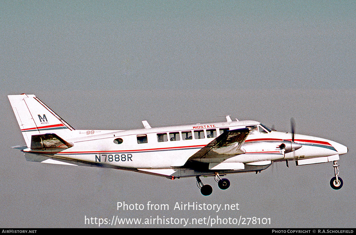 Aircraft Photo of N7888R | Beech 99 Airliner | Midstate Airlines | AirHistory.net #278101