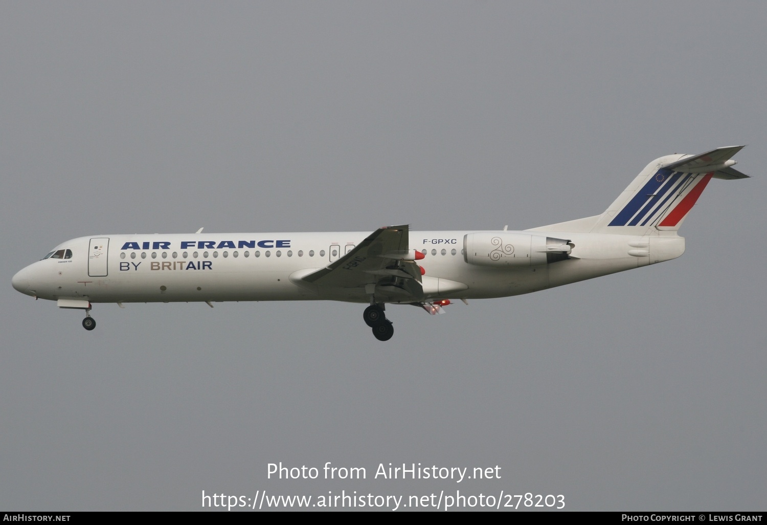 Aircraft Photo of F-GPXC | Fokker 100 (F28-0100) | Air France | AirHistory.net #278203