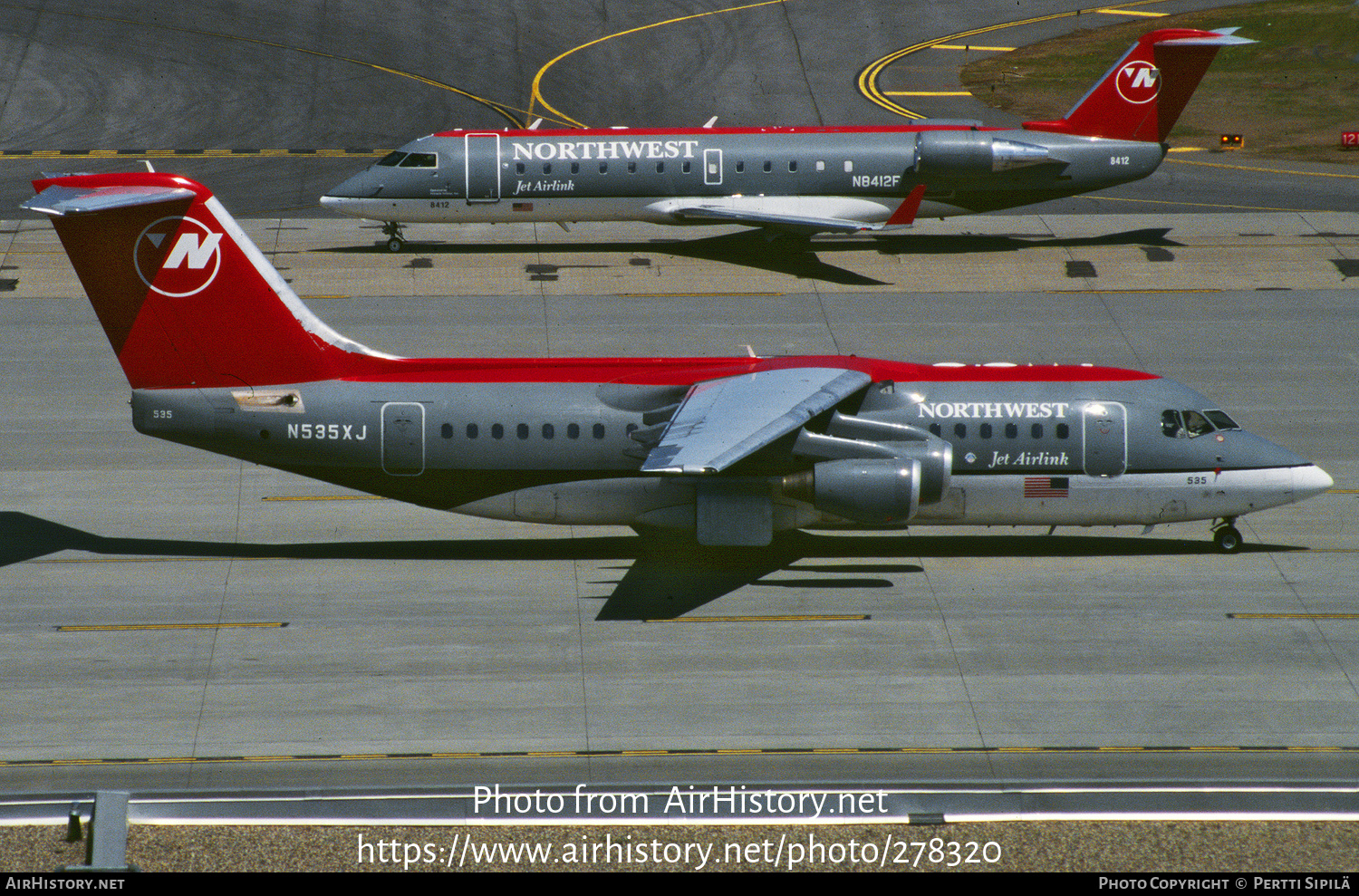 Aircraft Photo of N535XJ | BAE Systems Avro 146-RJ85 | Northwest Jet Airlink | AirHistory.net #278320