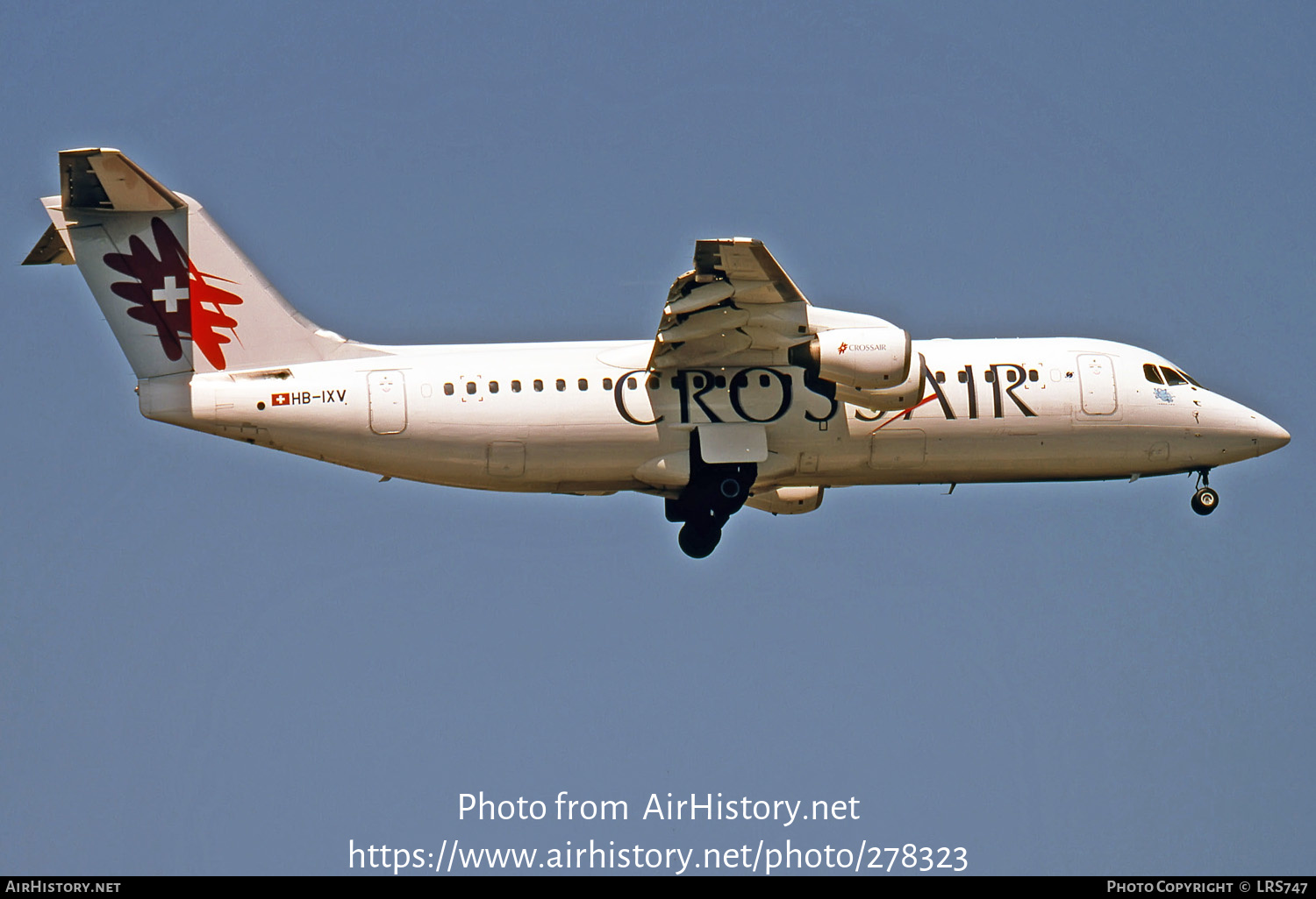 Aircraft Photo of HB-IXV | British Aerospace Avro 146-RJ100 | Crossair | AirHistory.net #278323