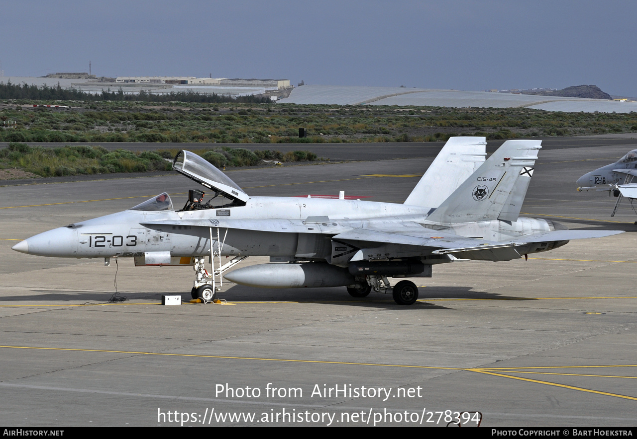 Aircraft Photo of C.15-45 | McDonnell Douglas EF-18M Hornet | Spain - Air Force | AirHistory.net #278394