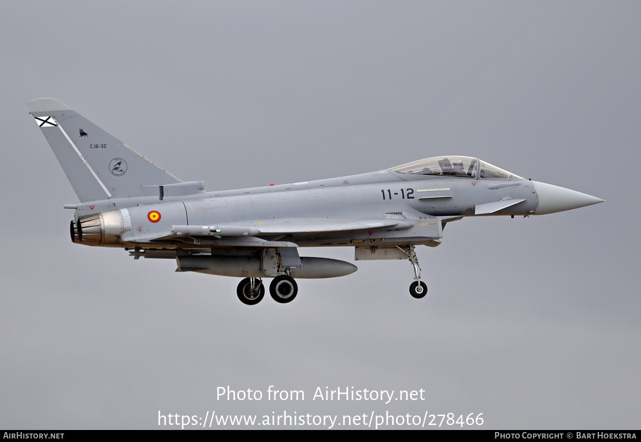 Aircraft Photo of C.16-32 | Eurofighter EF-2000 Typhoon | Spain - Air Force | AirHistory.net #278466