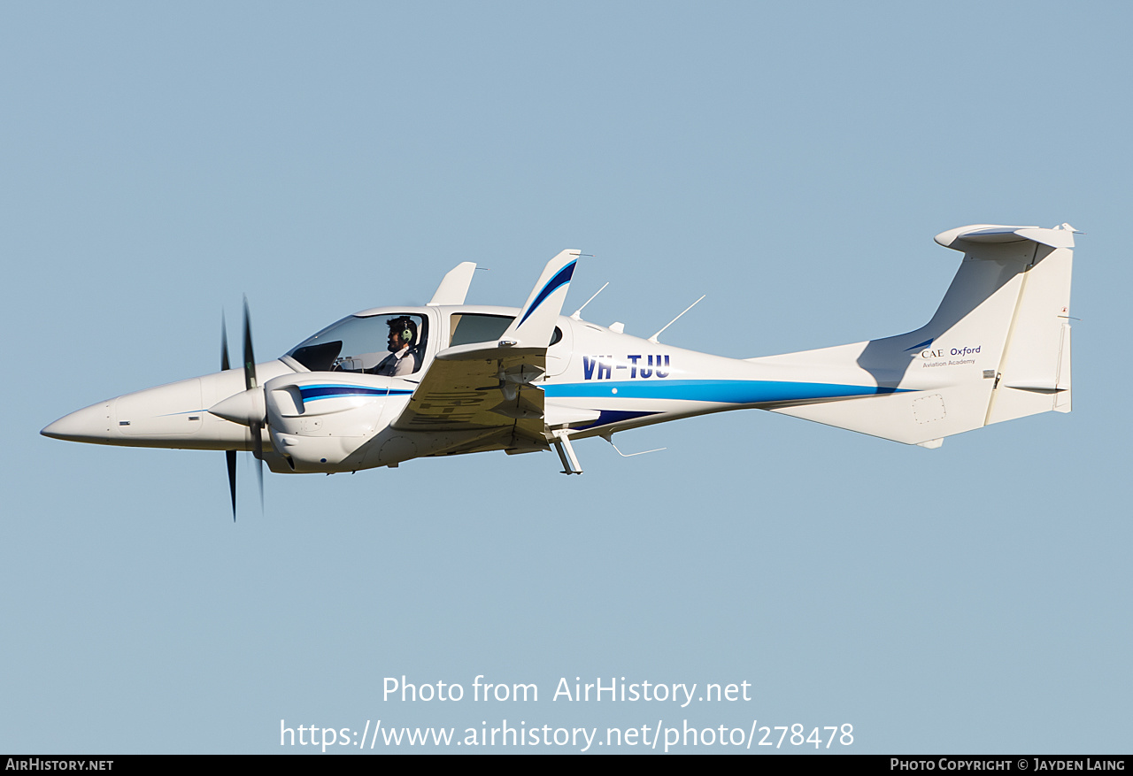 Aircraft Photo of VH-TJU | Diamond DA42 NG Twin Star | CAE Oxford Aviation Academy | AirHistory.net #278478