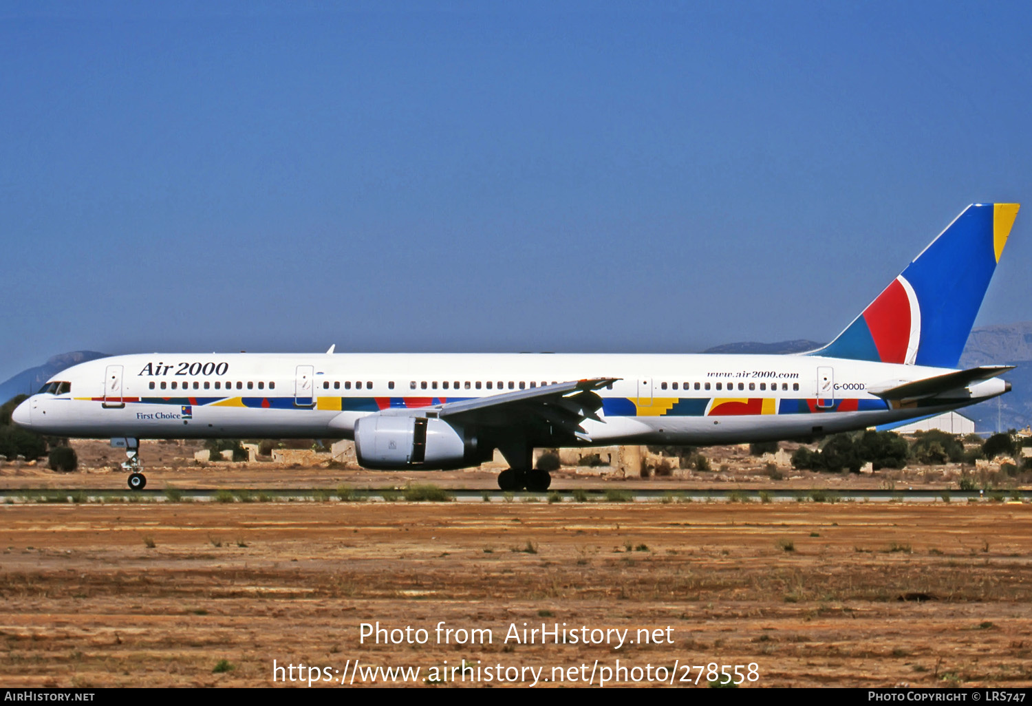 Aircraft Photo of G-OOOD | Boeing 757-28A | Air 2000 | AirHistory.net #278558