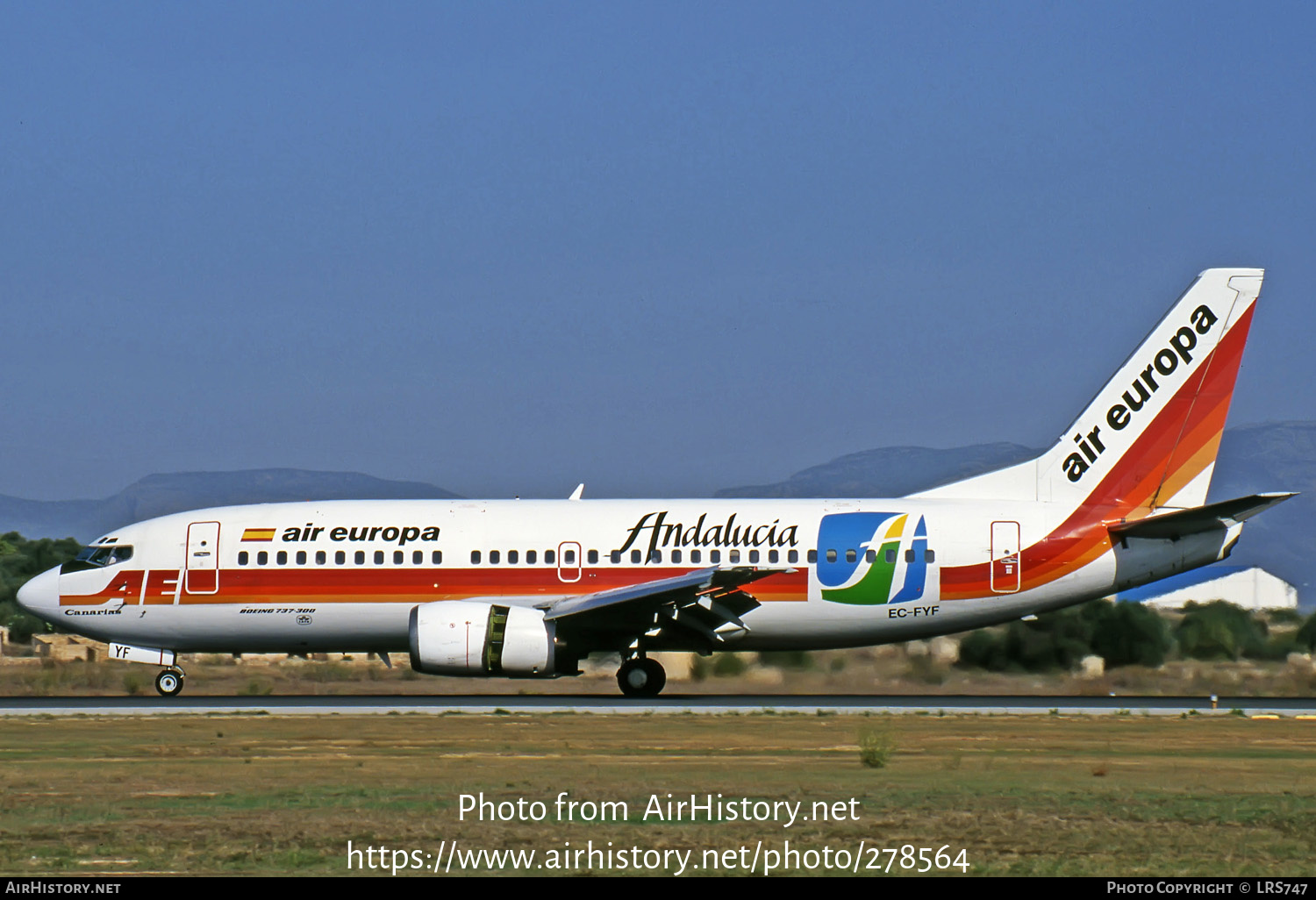 Aircraft Photo of EC-FYF | Boeing 737-3Q8 | Air Europa | AirHistory.net #278564