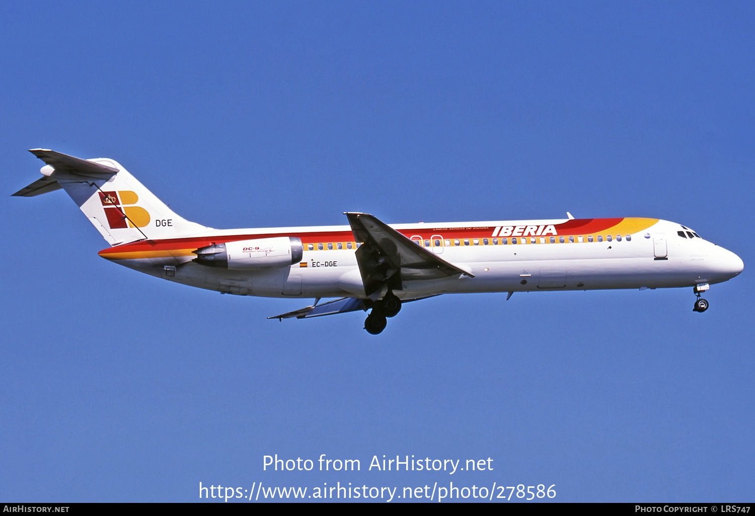 Aircraft Photo of EC-DGE | McDonnell Douglas DC-9-34 | Iberia | AirHistory.net #278586