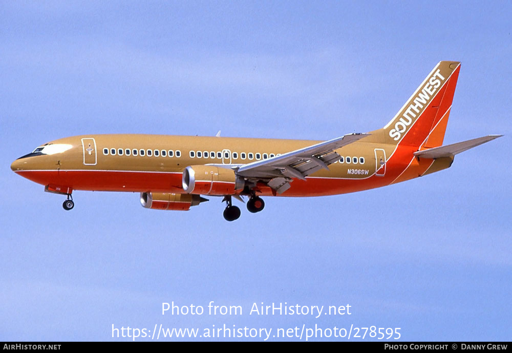 Aircraft Photo of N306SW | Boeing 737-3H4 | Southwest Airlines | AirHistory.net #278595