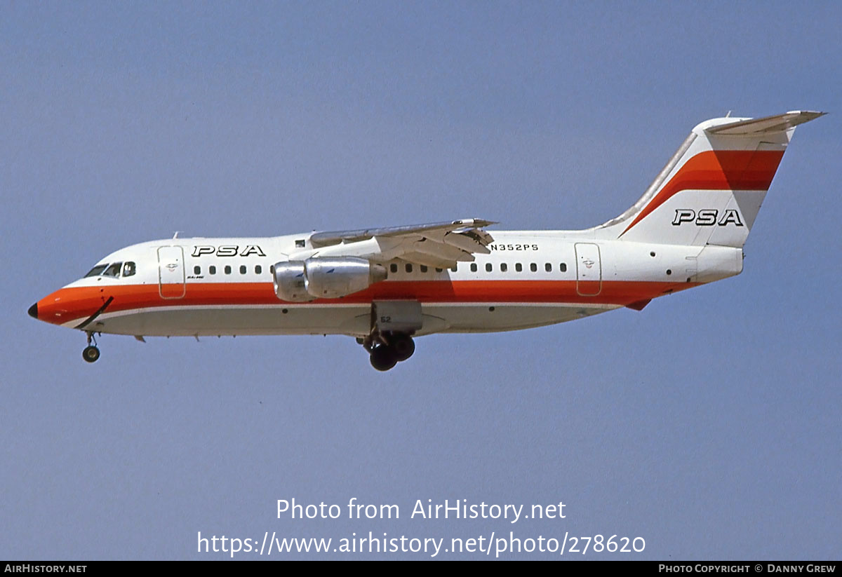 Aircraft Photo of N352PS | British Aerospace BAe-146-200A | PSA - Pacific Southwest Airlines | AirHistory.net #278620