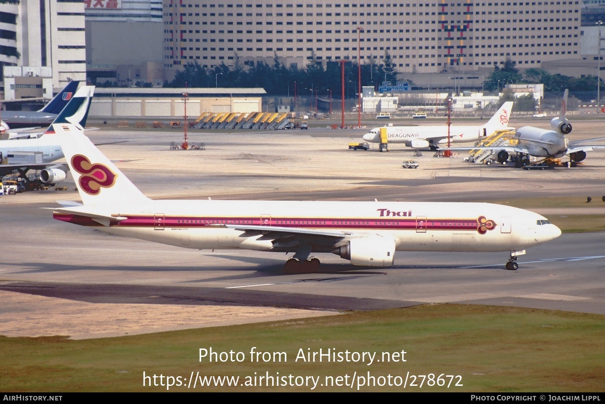 Aircraft Photo of HS-TJC | Boeing 777-2D7 | Thai Airways International | AirHistory.net #278672