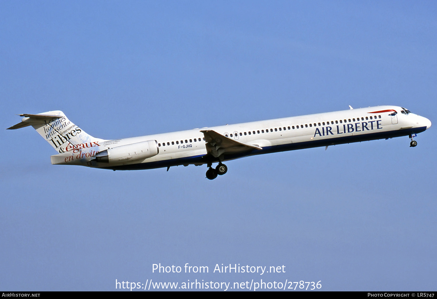 Aircraft Photo of F-GJHQ | McDonnell Douglas MD-82 (DC-9-82) | Air Liberté | AirHistory.net #278736