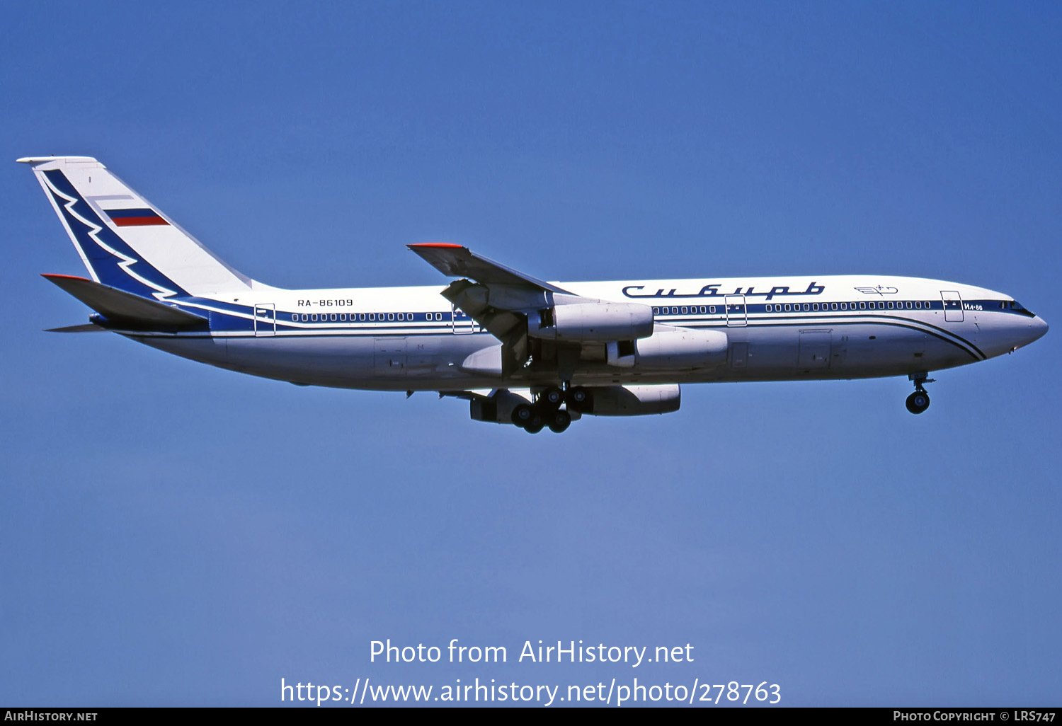 Aircraft Photo of RA-86109 | Ilyushin Il-86 | Sibir - Siberia Airlines | AirHistory.net #278763