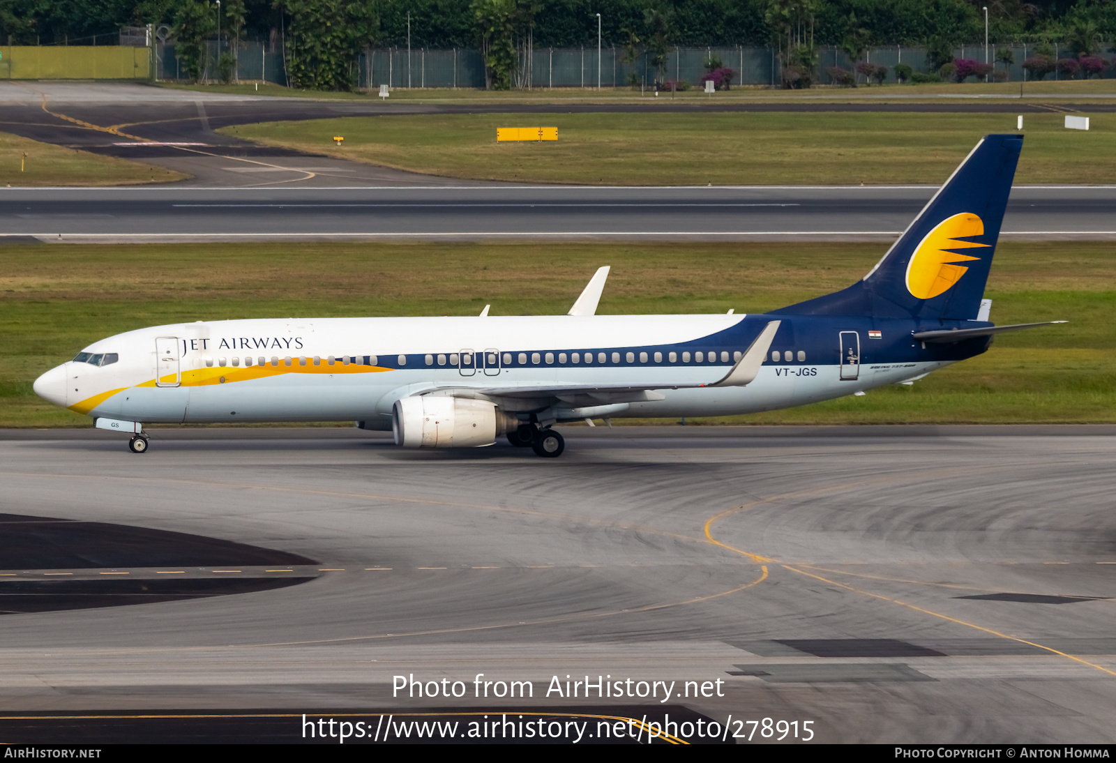 Aircraft Photo of VT-JGS | Boeing 737-85R | Jet Airways | AirHistory.net #278915