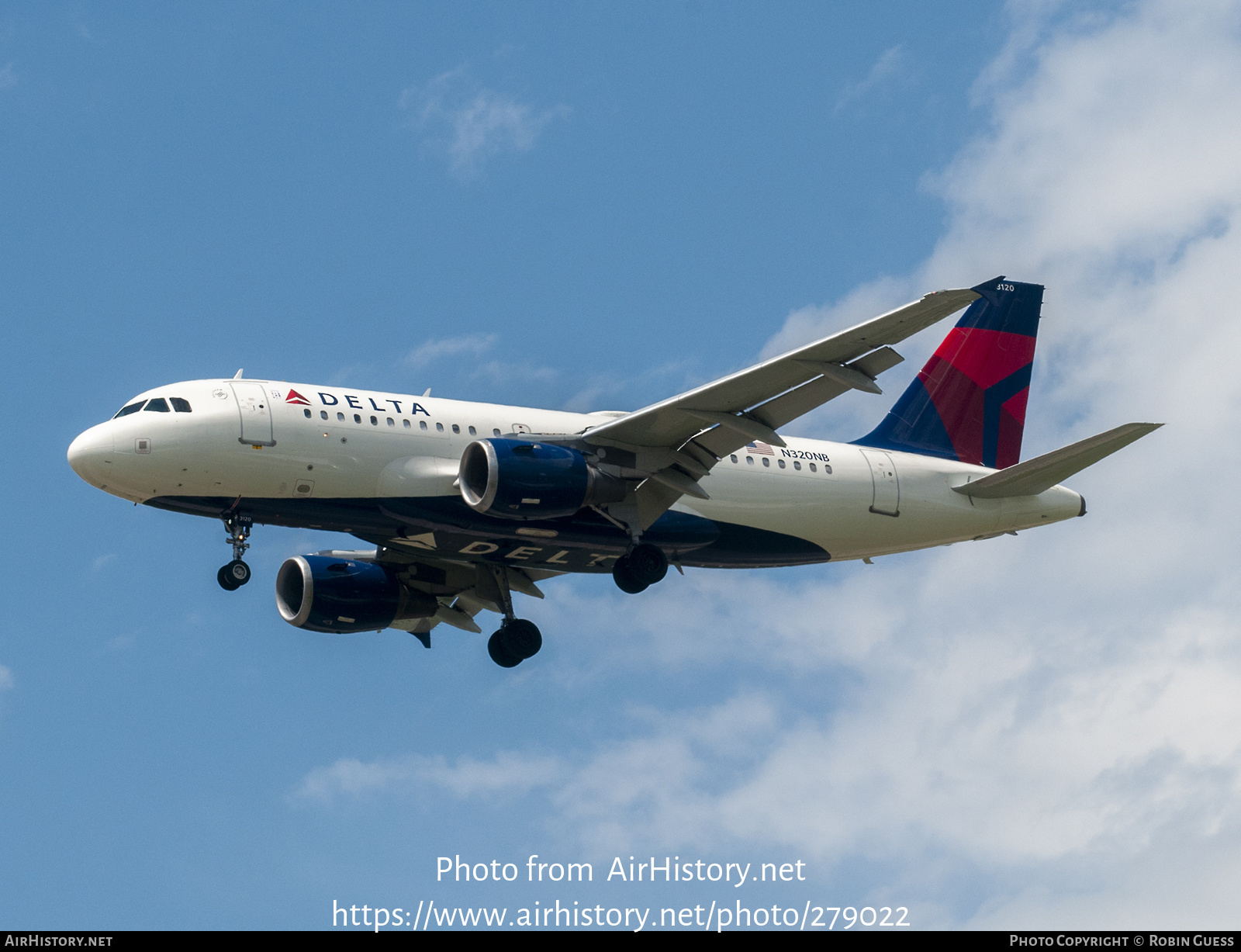 Aircraft Photo of N320NB | Airbus A319-114 | Delta Air Lines | AirHistory.net #279022