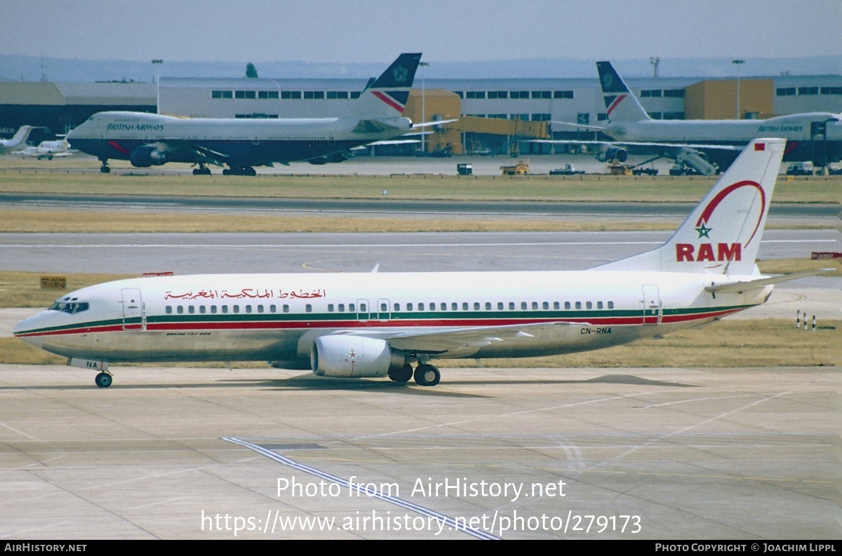 Aircraft Photo of CN-RNA | Boeing 737-4B6 | Royal Air Maroc - RAM | AirHistory.net #279173