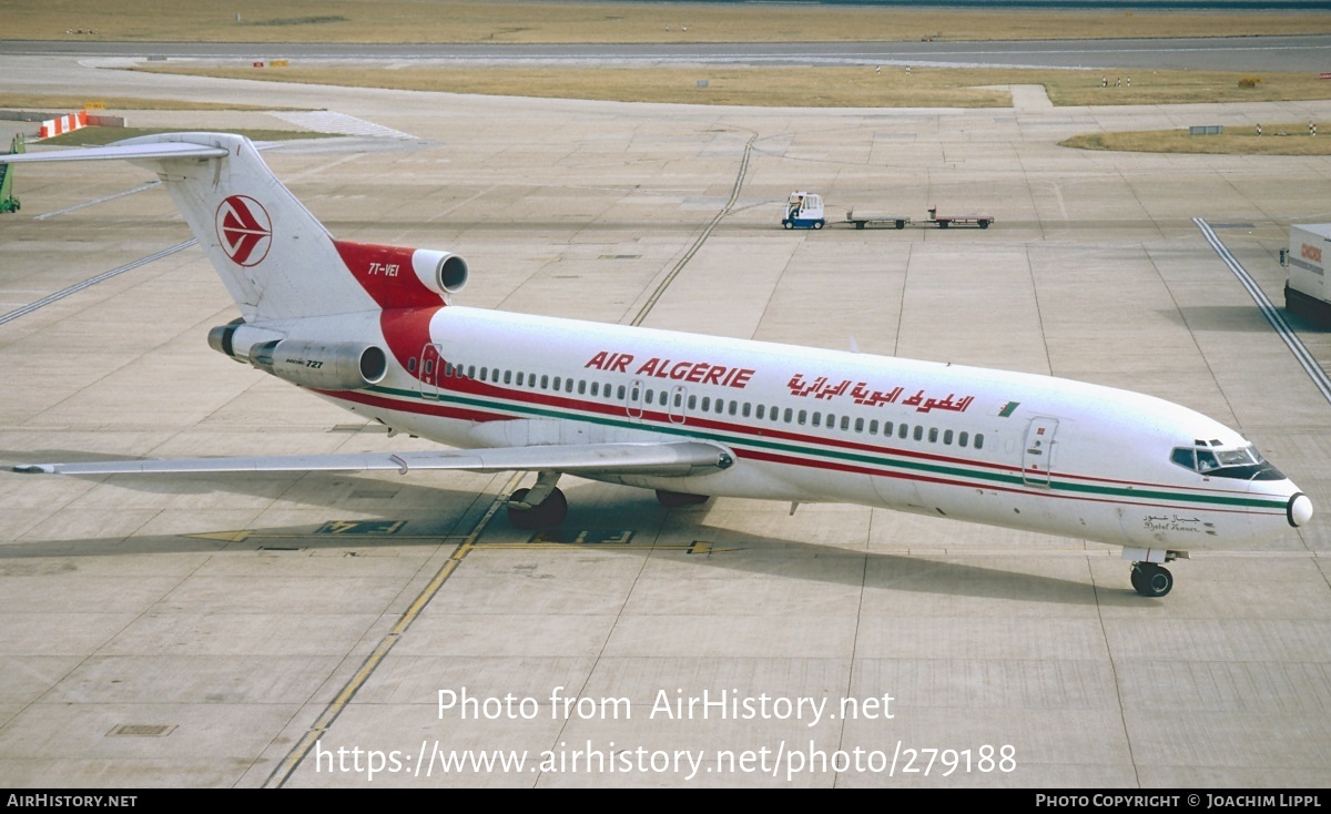 Aircraft Photo of 7T-VEI | Boeing 727-2D6/Adv | Air Algérie | AirHistory.net #279188