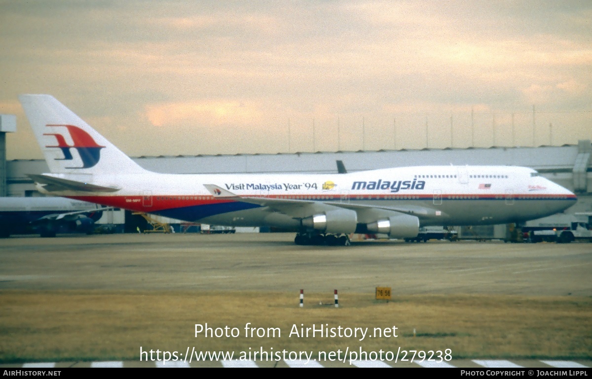 Aircraft Photo of 9M-MPF | Boeing 747-4H6 | Malaysia Airlines | AirHistory.net #279238