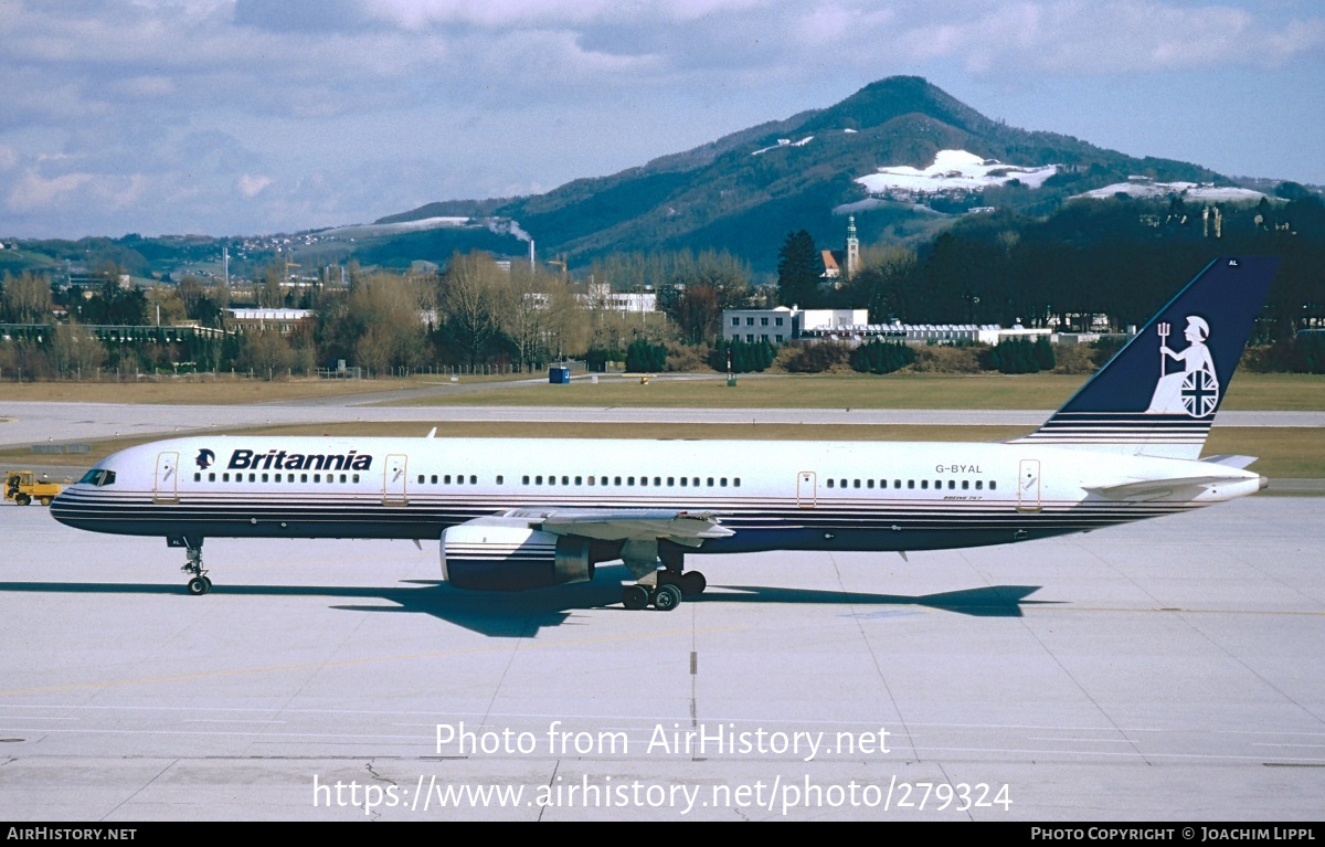 Aircraft Photo of G-BYAL | Boeing 757-204 | Britannia Airways | AirHistory.net #279324