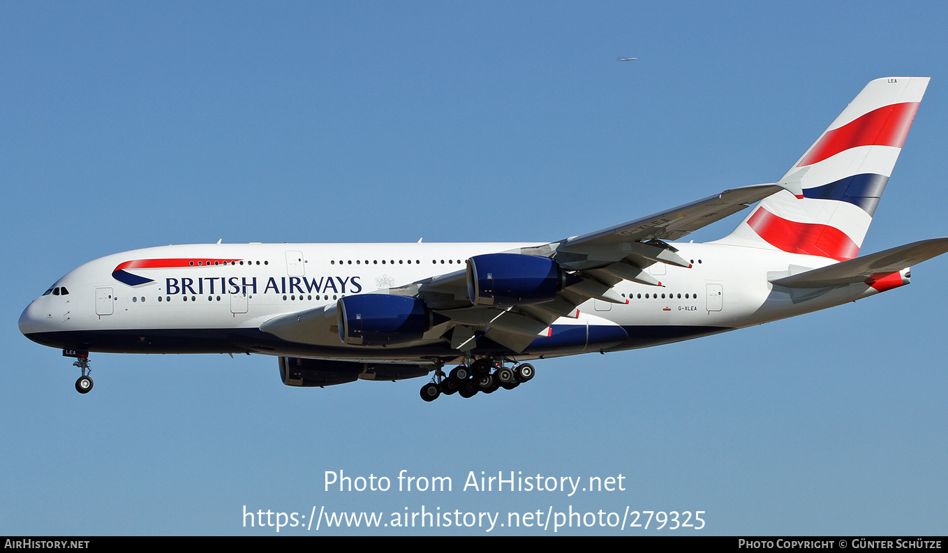 Aircraft Photo of G-XLEA | Airbus A380-841 | British Airways | AirHistory.net #279325