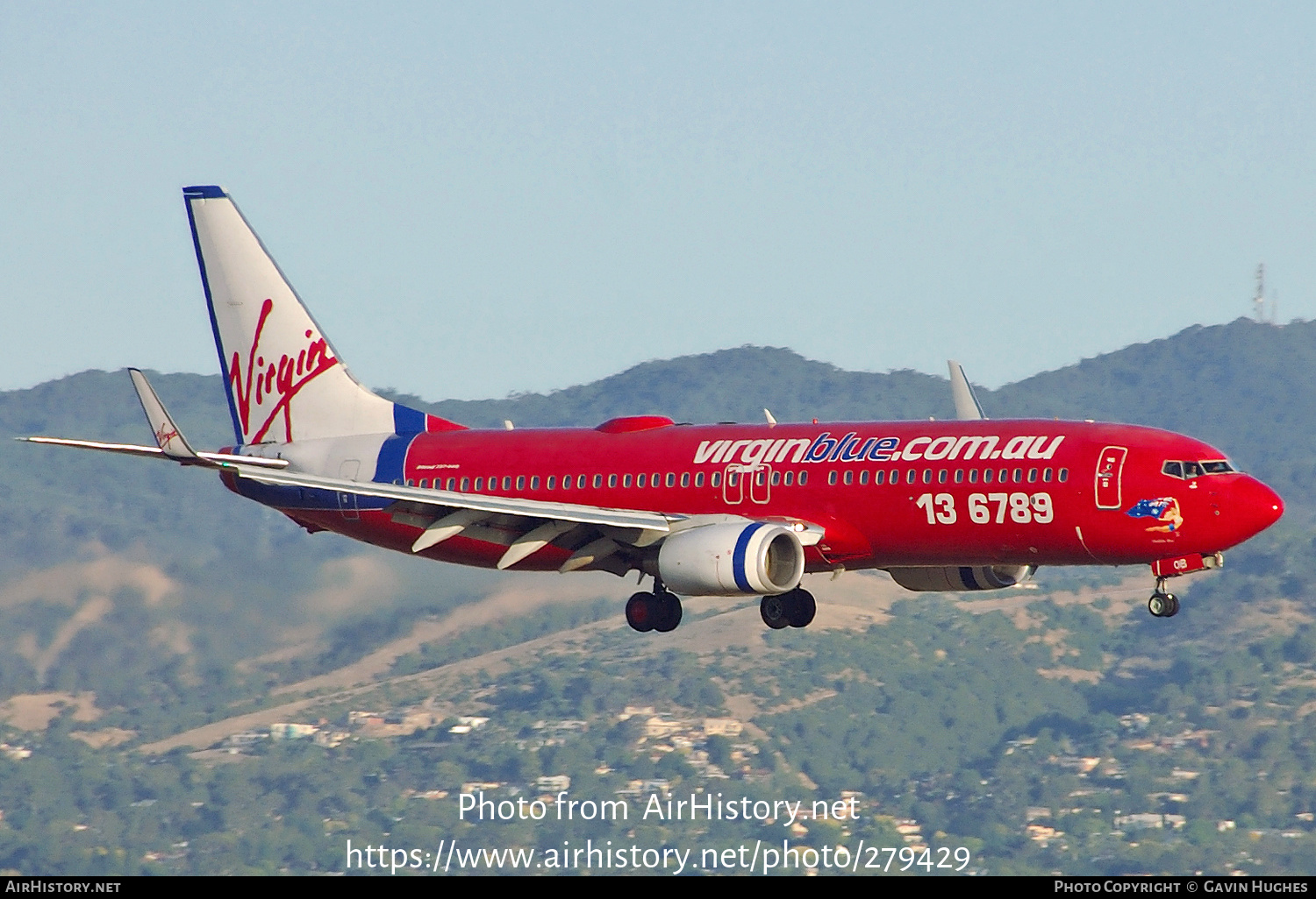 Aircraft Photo of VH-VOB | Boeing 737-8BK | Virgin Blue Airlines | AirHistory.net #279429