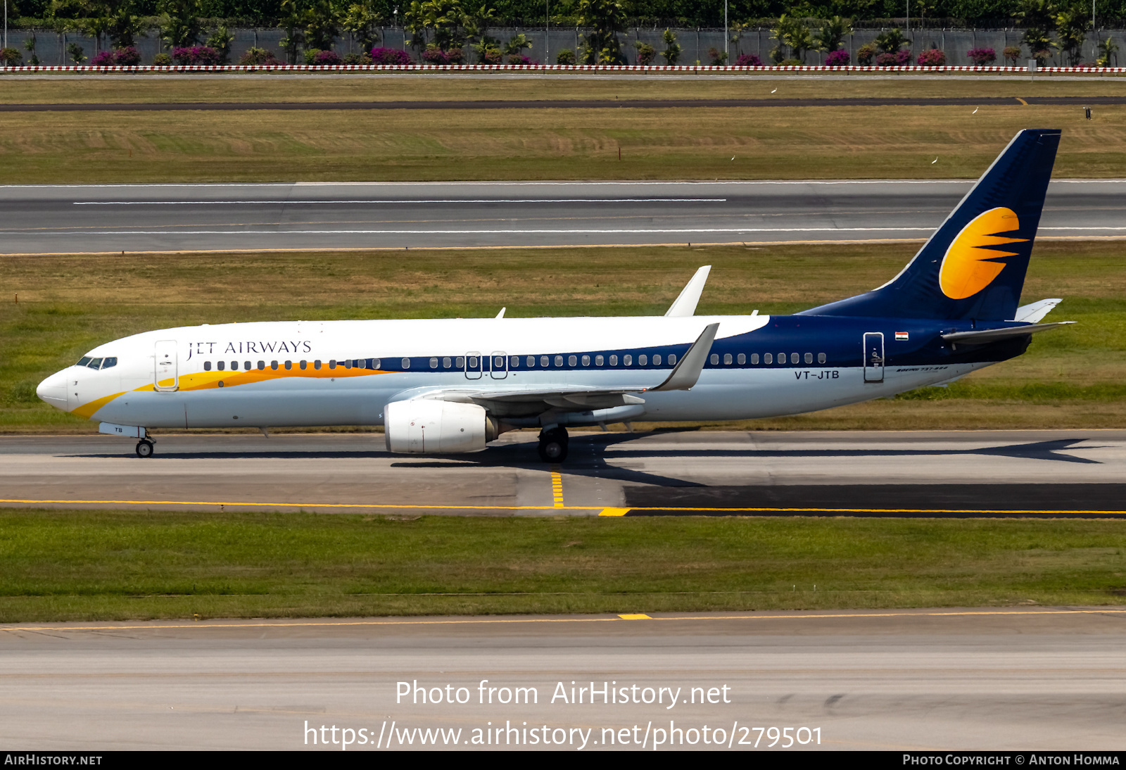 Aircraft Photo of VT-JTB | Boeing 737-85R | Jet Airways | AirHistory.net #279501
