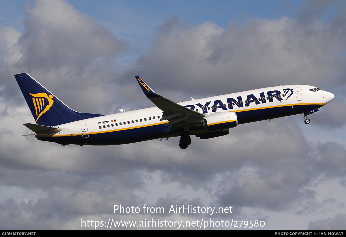 Aircraft Photo of EI-EVP | Boeing 737-8AS | Ryanair | AirHistory.net #279580