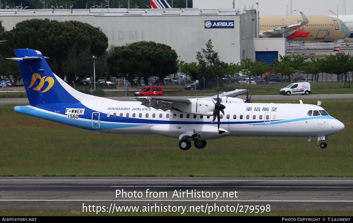 Aircraft Photo of F-WWER | ATR ATR-72-600 (ATR-72-212A) | Mandarin Airlines | AirHistory.net #279598