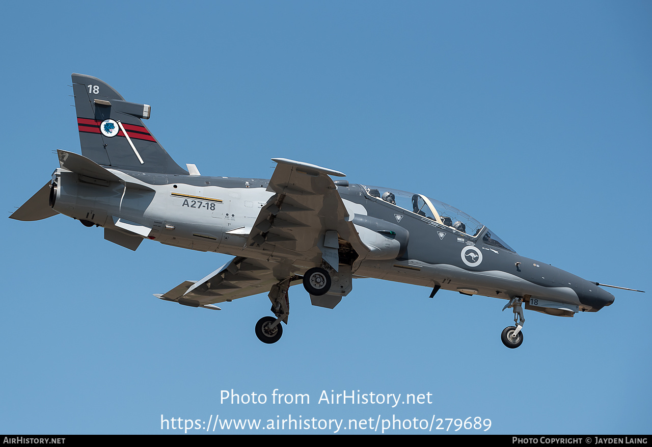 Aircraft Photo of A27-18 | BAE Systems Hawk 127 | Australia - Air Force | AirHistory.net #279689